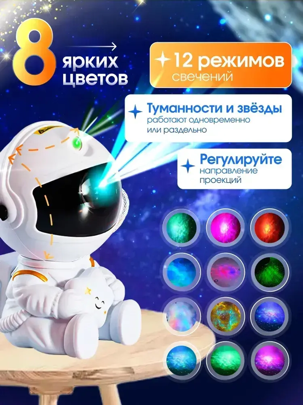 Ночник космонавт / проектор звездного неба