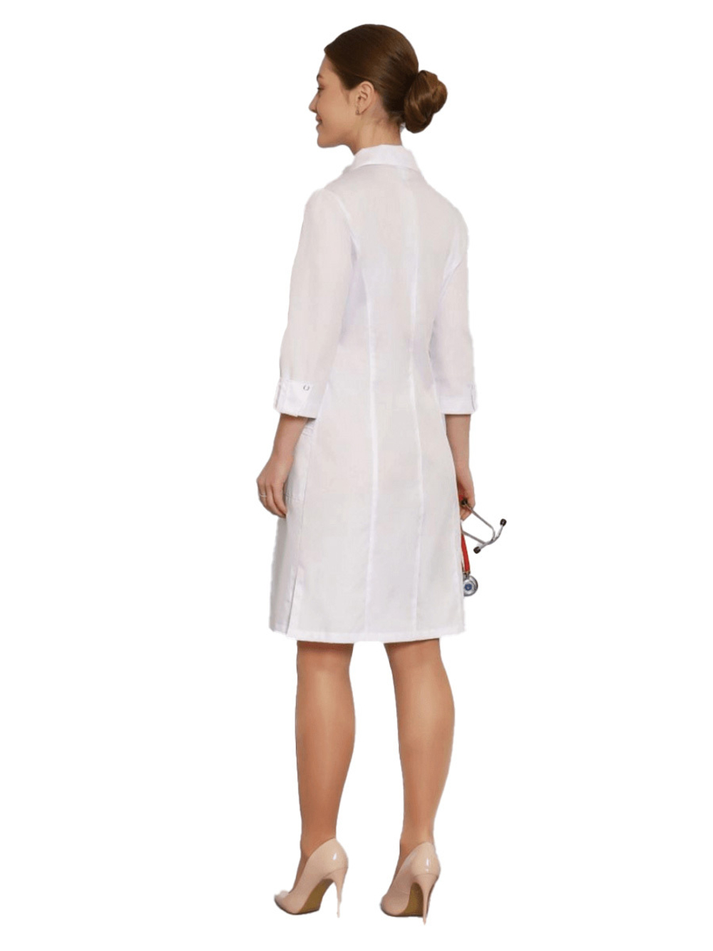Халат медицинский женский Doctor Big 219 Satory, 3/4 рукав, белый, 54