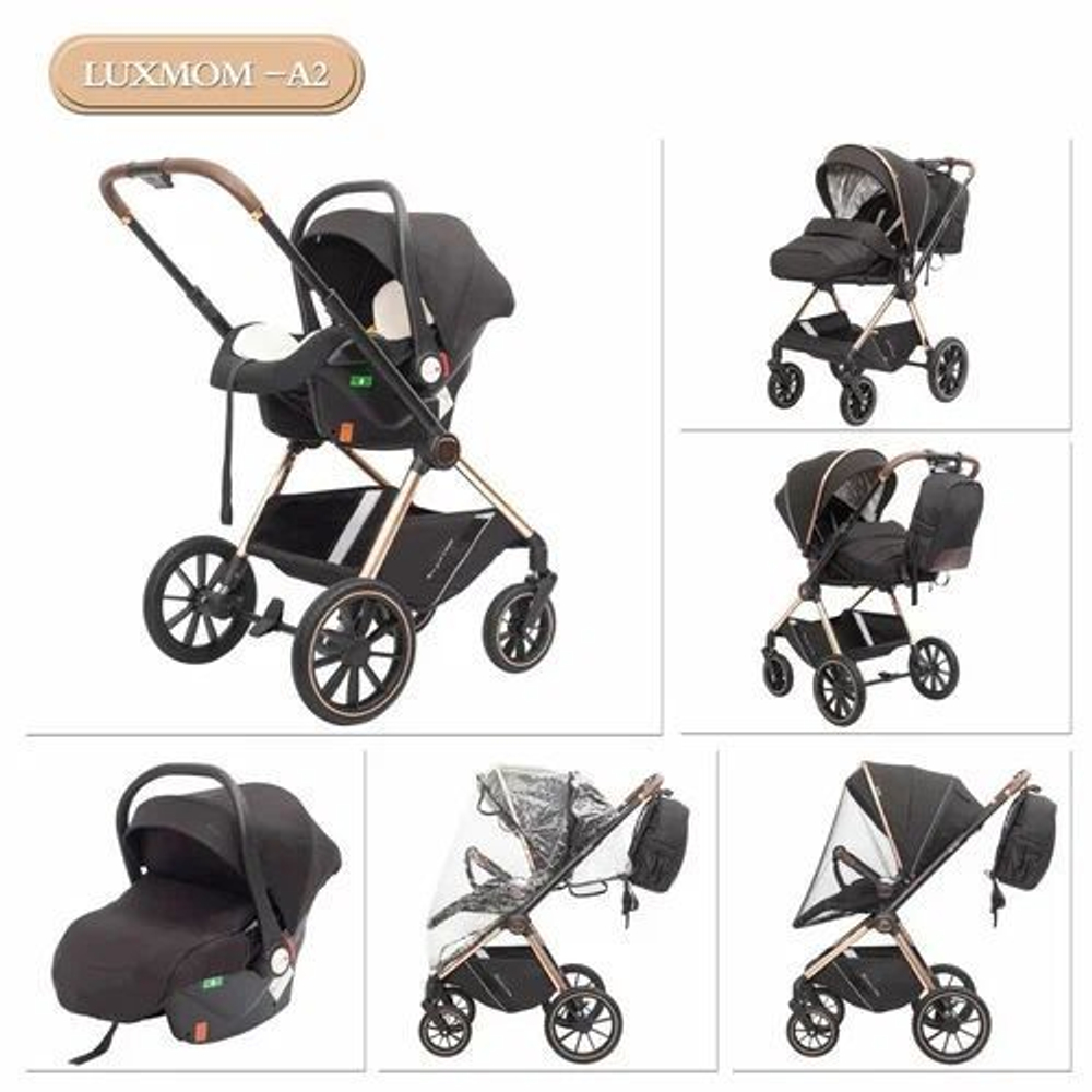 Коляска модульная 2в1 Luxmom A2 ,Телескопическая ручка/цвета