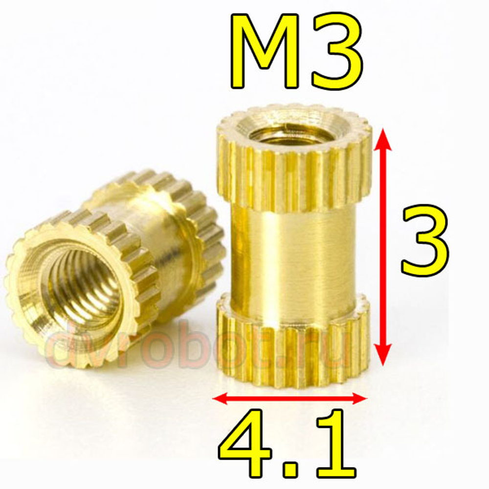 Вставная гайка М3*3-4.1