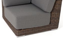 "Капри" модуль диванный угловой с подушками, цвет коричневый