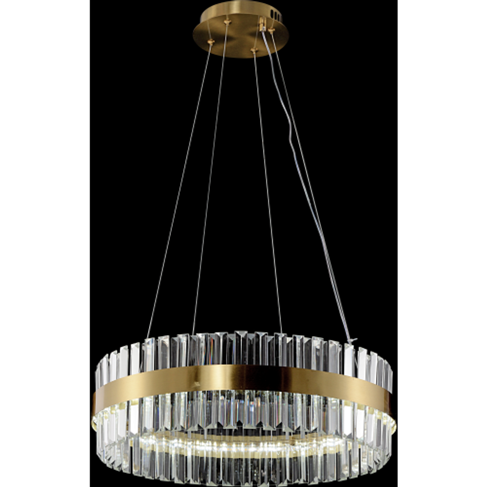 Люстра Rivoli Gwinnett 6193-201 подвесная светодиодная LED 3000-6300К 112 Вт с пультом | Хрусталь