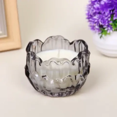 Свеча в стакане «Пламя» 8,3*6 см, Графит