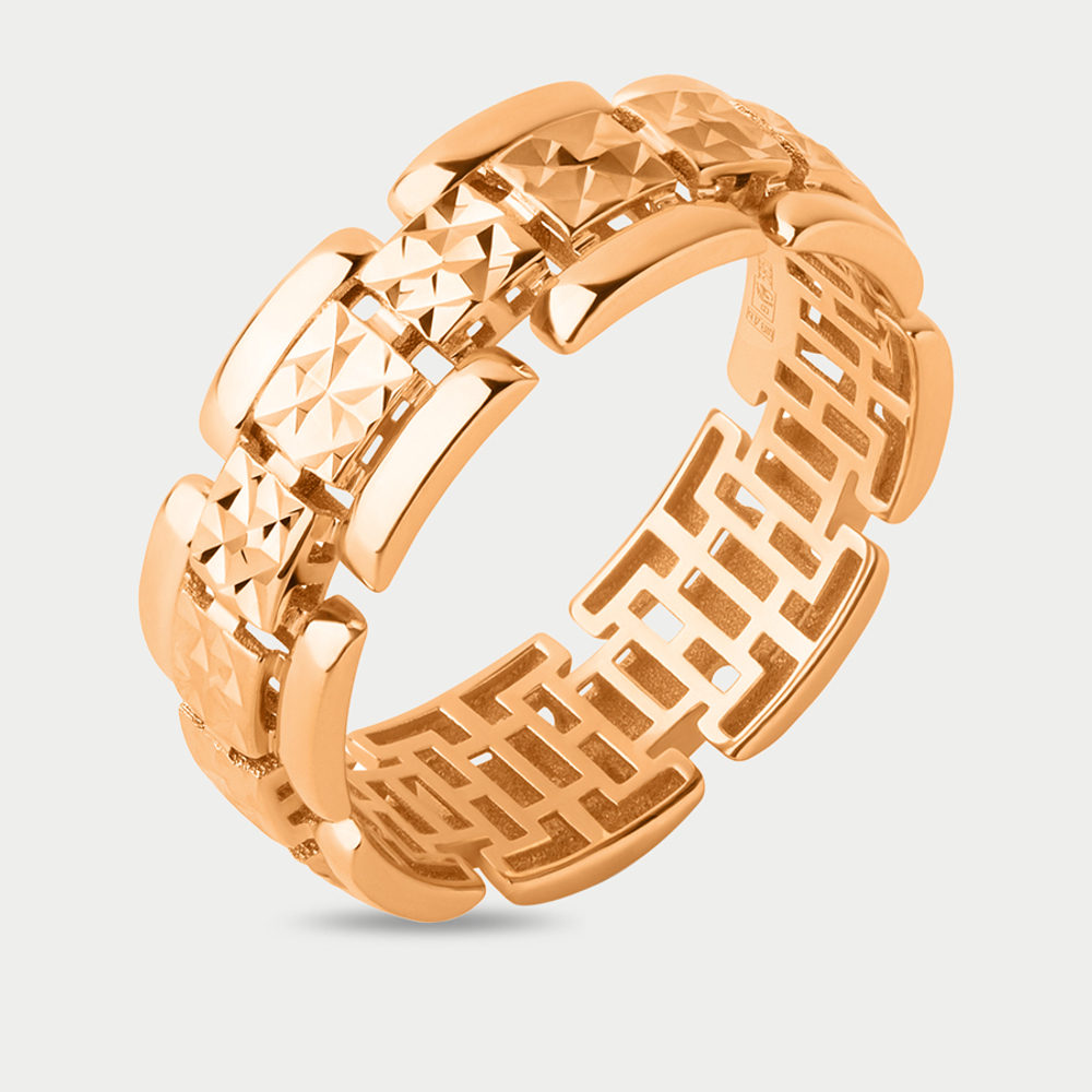 Кольцо женское из розового золота 585 пробы без вставок (арт. 902711-1010)
