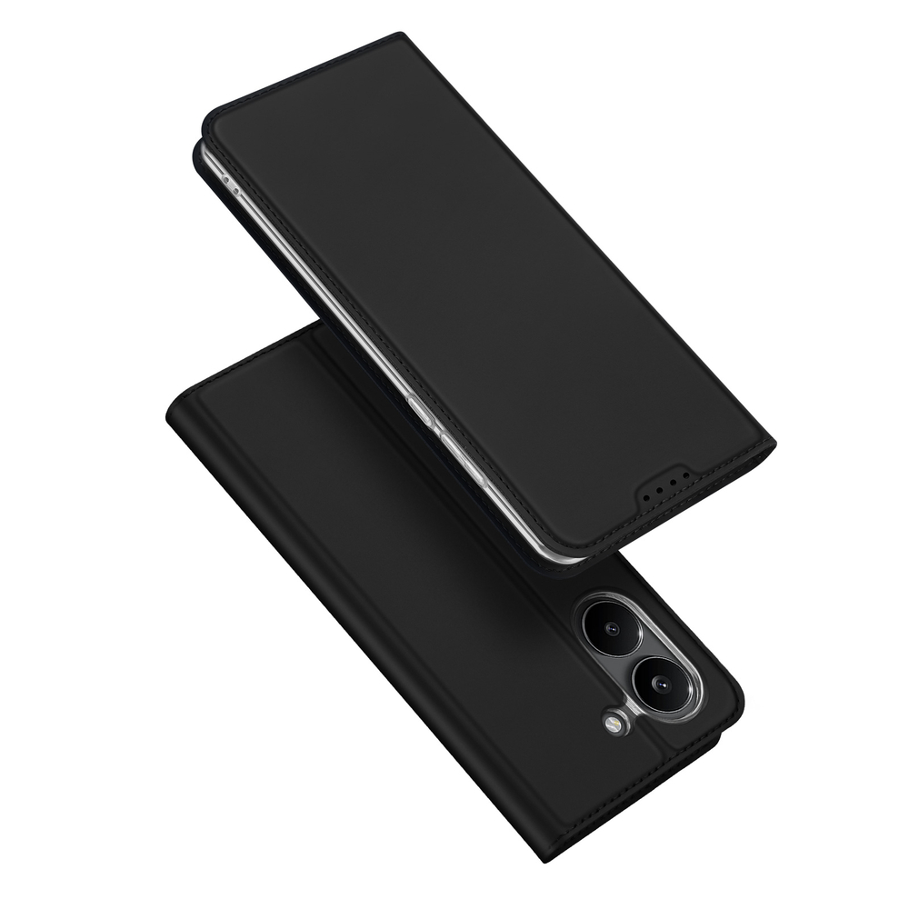 Чехол книжка черного цвета для смартфона Xiaomi Redmi Turbo 5 и Poco X8 Pro, серия Skin Pro Series от Dux Ducis