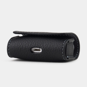 Чехол для наушников AirPods Pro 2,3 из кожи теленка, цвета черный