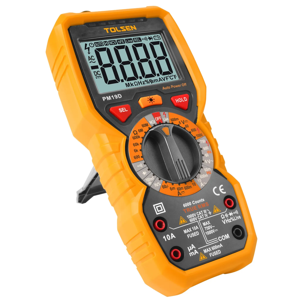 Мультиметр цифровой 3 1/2 digits LCD, TOLSEN "INDUSTRIAL" 38033
