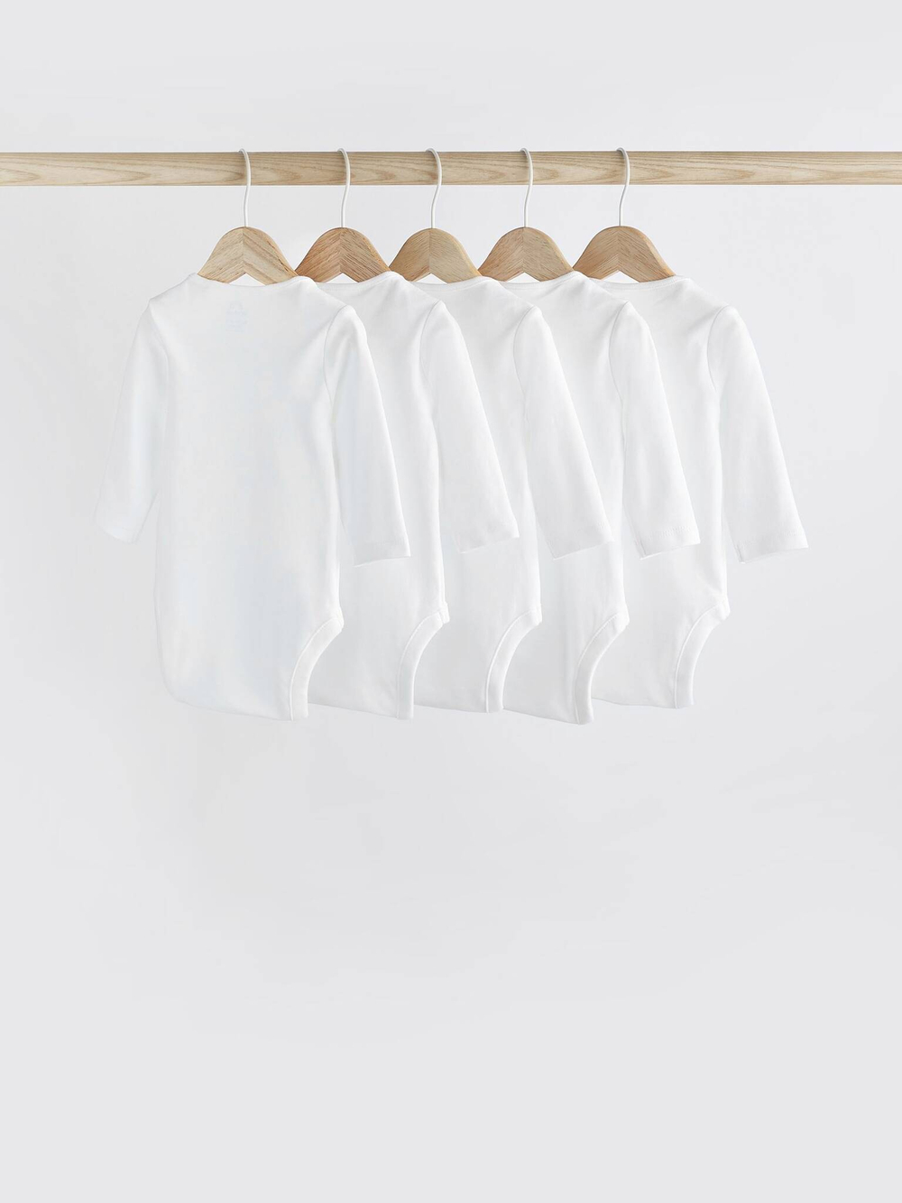 Боди с длинным рукавом для малышей Next 522-046, 5 шт., Белый