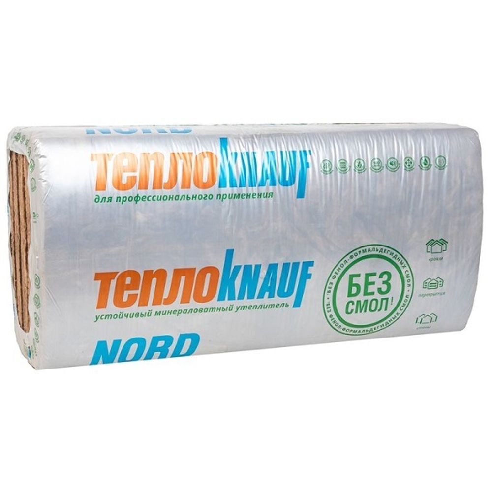 Утеплитель ТеплоКНАУФ НОРД 33 кг/м³ (1250х600х50 мм) 12 шт
