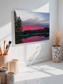 Картина на стену 40 X 50 Закат на озере