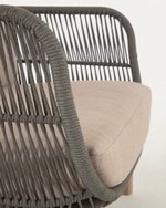 Кресло Catalina из зеленой веревки и массива акации