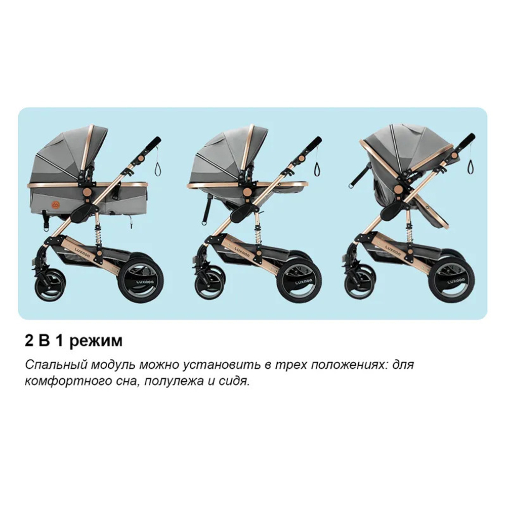 Детская коляска-трансформер 2 в 1 Luxmom 510, цвета
