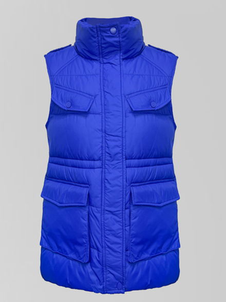 Жилетка Dorimodes 9017 на молнии и кнопках без капюшона с накладными карманами