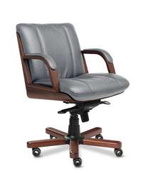 Кресло для руководителя Cannes B серая кожа