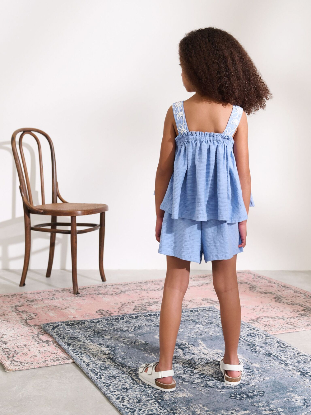 Топ и шорты в комплекте для девочки Next AG5-749, Голубой