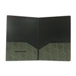 Папка для презентаций Silwerhof DELTA 2 внутр.кармана A4 225 х 357 мм, 400 мкм, оливковая