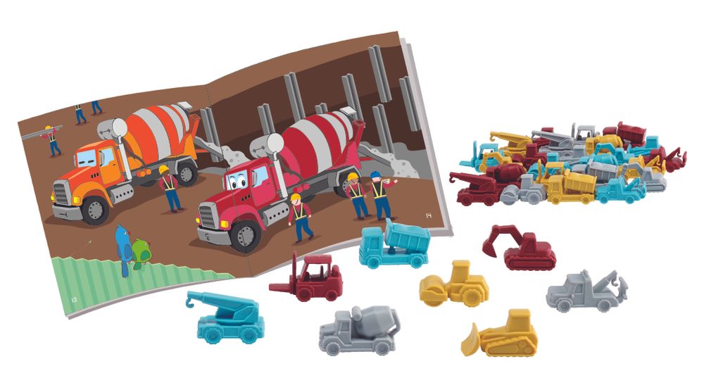 Материал счетный «Транспорт строительный» (32 шт. в 4-х пастельных цветах)