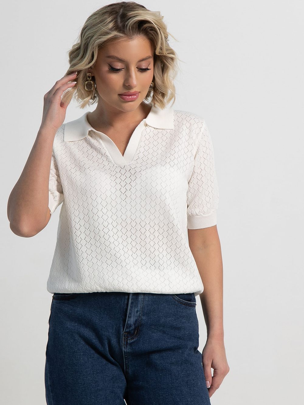 Поло Тихая роскошь (белое) Б15274-7М LT Collection