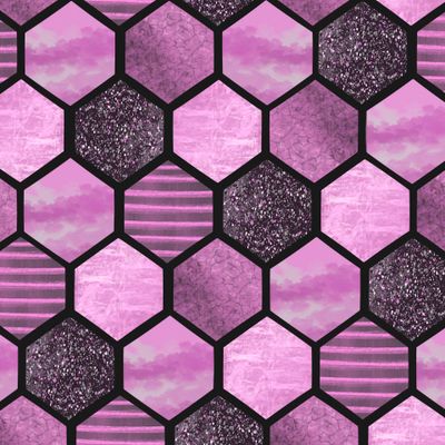 Фиолетовые шестиугольники, соты
