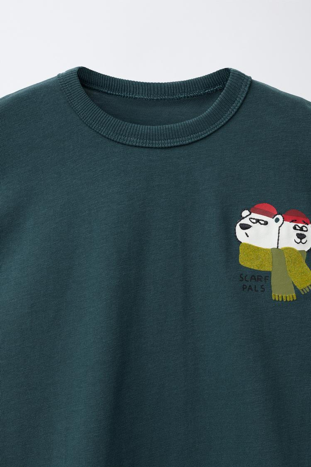 ZARA ФУТБОЛКА С ПРИНТОМ «МЕДВЕДЬ», ГЛУБОКИЙ СИНИЙ