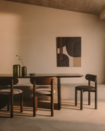 Стул Nebai из коричневой синели с каркасом из массива дуба и отделкой из ореха FSC MIX Credit