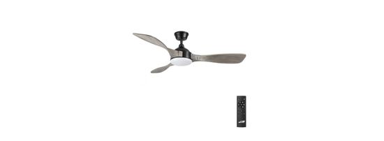 Люстра-вентилятор, черный/серое дерево 7702/24L LED 24Вт 3000-6000K D1320 пульт ДУ Viva LED SN24 Storm Sonex