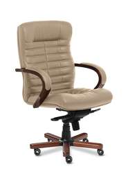 Кресло для руководителя Orion Wood B бежевая кожа