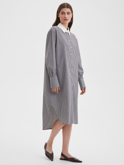 Платье-рубашка из хлопка-поплина