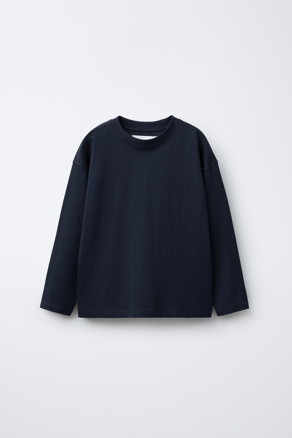 ZARA БАЗОВАЯ ФУТБОЛКА, МОРСКОЙ СИНИЙ