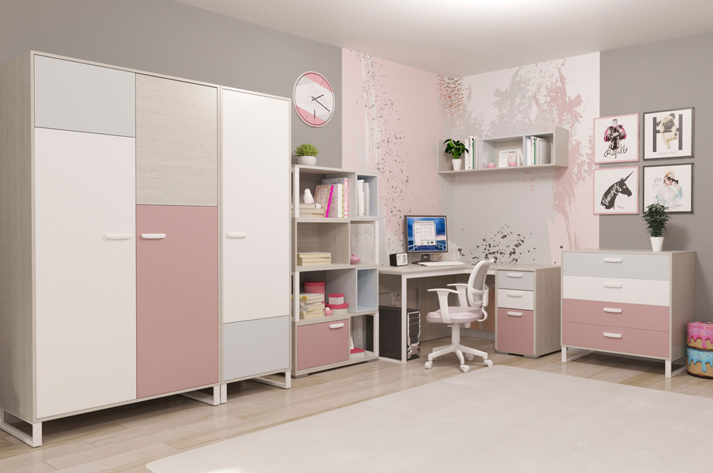 Шкаф двухстворчатый распашной Ш2 LIBERTY PINK (Либерти пинк)