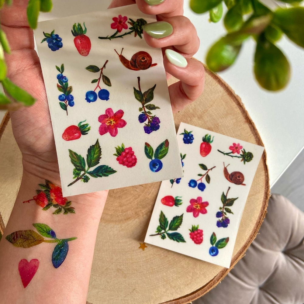 переводные тату «ягодки» 🍓