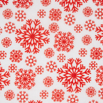 Тишью "Красные снежинки", 500*680мм