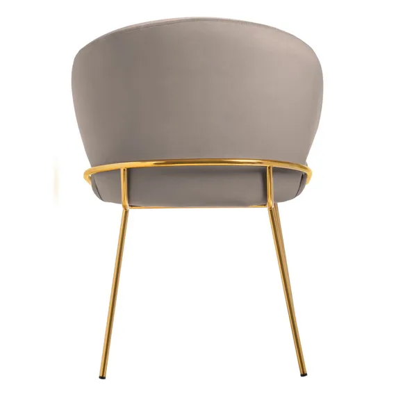 Стул Lime, серо-бежевый микровелюр с золотыми ножками