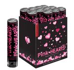 Пневмохлопушка (12/30 см), Сердца фольга, Розовый, 1 шт.