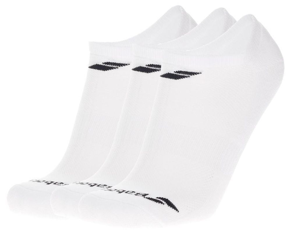 Теннисные носки Babolat Invisible 3 Pairs Pack Junior - white/white