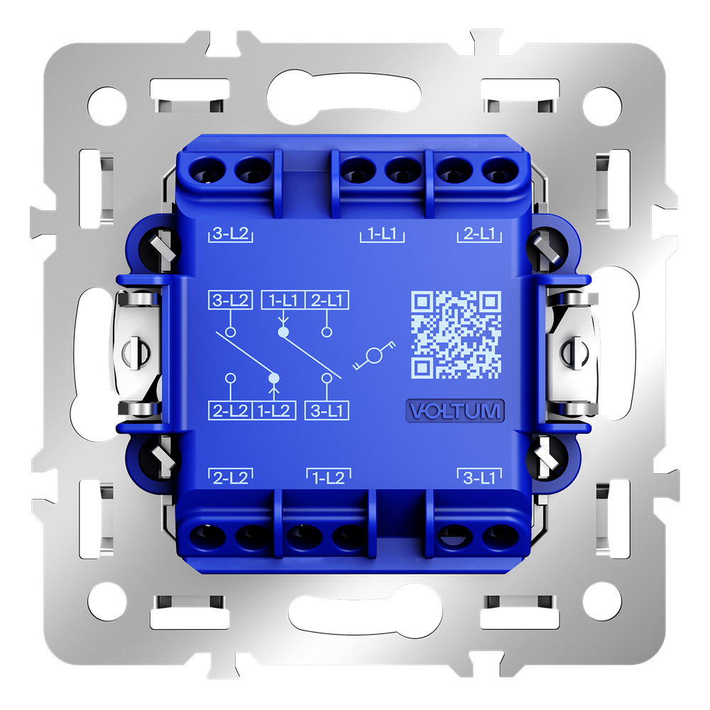 Механизм проходного переключателя двухклавишного 10А, S70