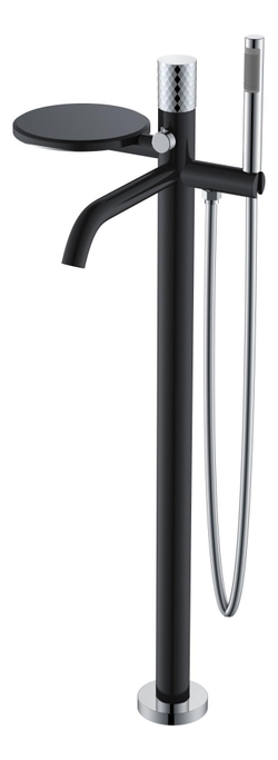 Смеситель напольный Boheme STICK BLACK 129-BCR DIAMOND CHROME