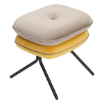 Пуф Bergenson Bjorn Pea, велюр, бежевый/желтый