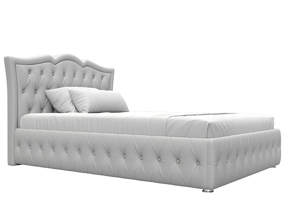Кровать интерьерная Герда 140, Белый, Экокожа, 28174