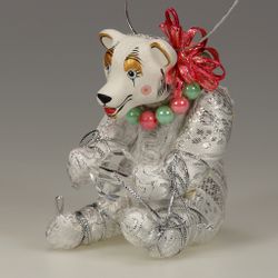 Ёлочная игрушка Медвежонок с кристаллом