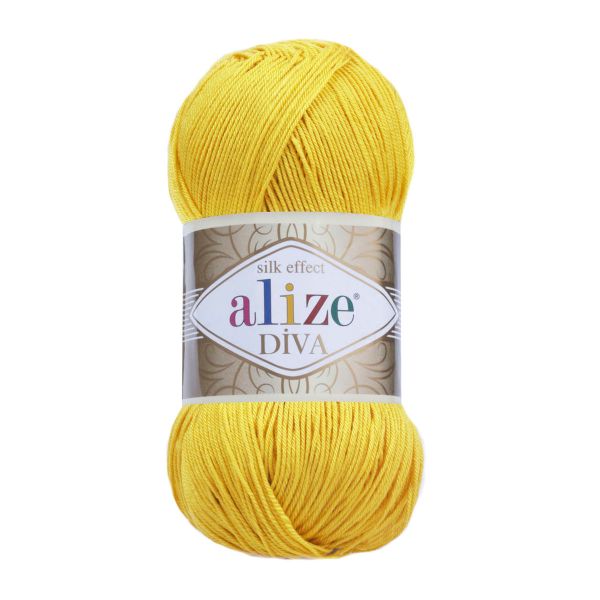 Пряжа Alize (Ализе) Diva / уп.5 мот. по 100 г, 350м, 110 цыпленок A