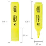 Текстовыделитель STAFF "EVERYDAY HL-728", ЖЕЛТЫЙ, линия 1-5 мм, 150728