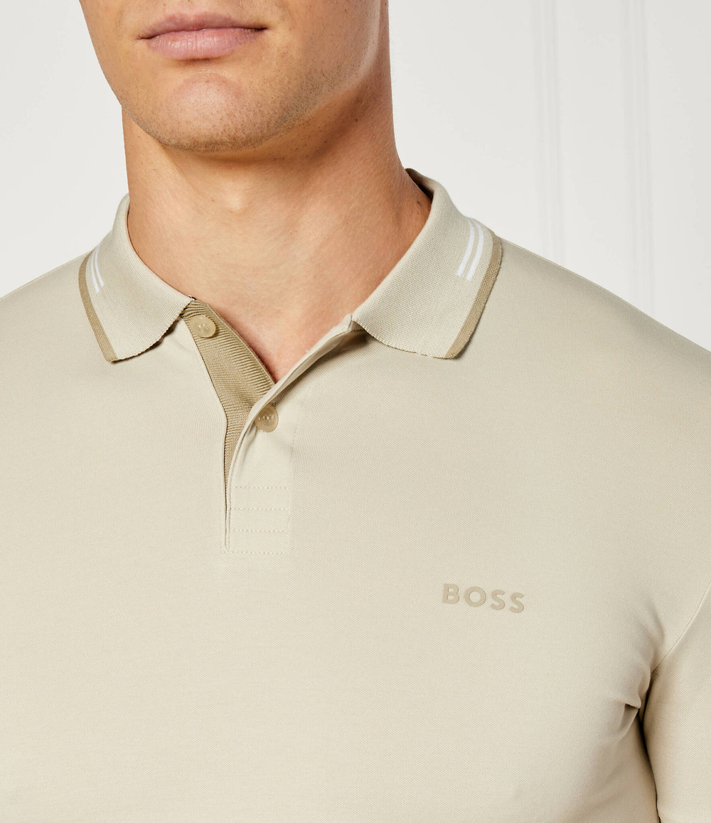 Поло Paul BOSS GREEN - бежевый(50506193)