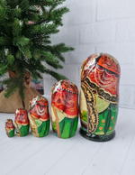 Матрешка "Виды города" 5 мест 15см