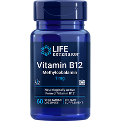Vitamin B12 Methylcobalamin 1 мг 60 пастилок Life Extension