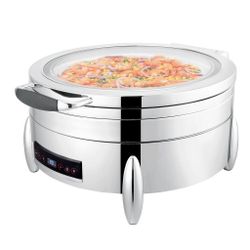 Мармит электрический 6,8 л круглый с откидной крышкой и окном с дисплеем d36 см " " SUNNEX