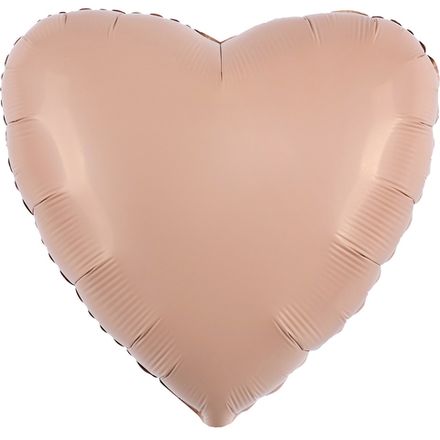 Сердце 80 см "Винтажная роза сатин"