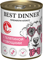 Best Dinner консервы для собак меню № 4 телятина с овощами 340 г