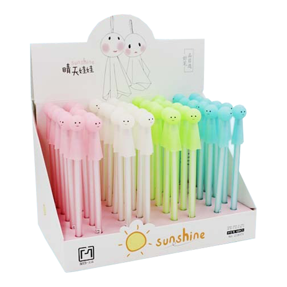 Ручка гелевая, Basir, синие чернила, серия "Приведение ", с круглым корпусом, 48 шт