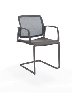 Movie стул на кантилевере со спинкой-сеткой